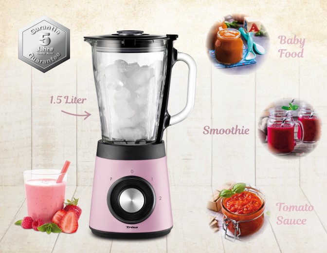 Trisa Standmixer Retro Line Rosa